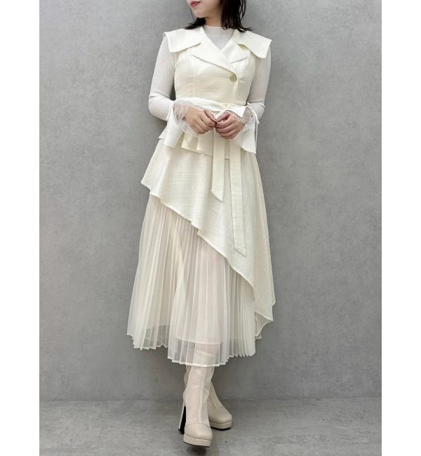 dazzlin「【復刻】アシメプリーツトレンチワンピース」|ワンピース|