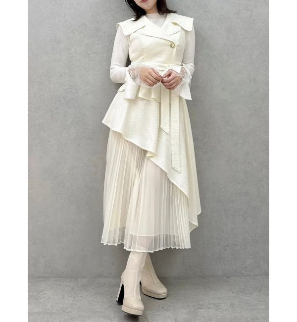 dazzlin「【復刻】アシメプリーツトレンチワンピース」|ワンピース|