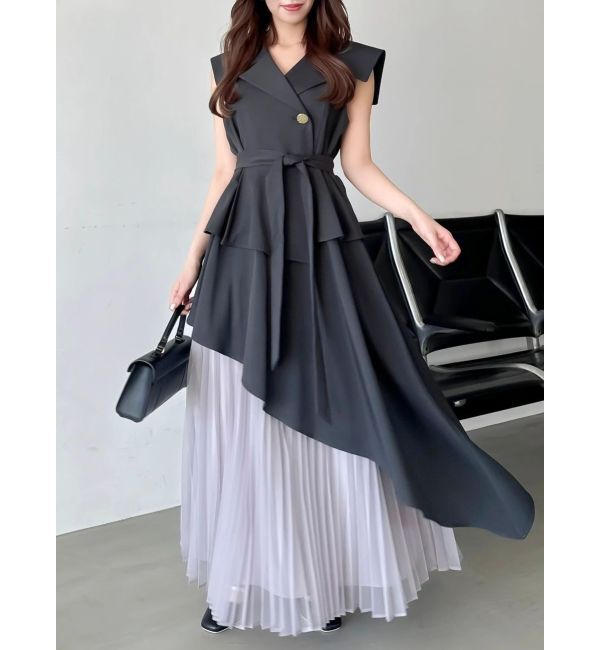 dazzlin「【復刻】アシメプリーツトレンチワンピース」|ワンピース|