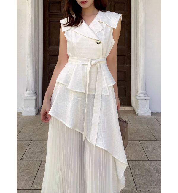 dazzlin「【復刻】アシメプリーツトレンチワンピース」|ワンピース|