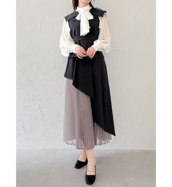 dazzlin「【復刻】アシメプリーツトレンチワンピース」|ワンピース|