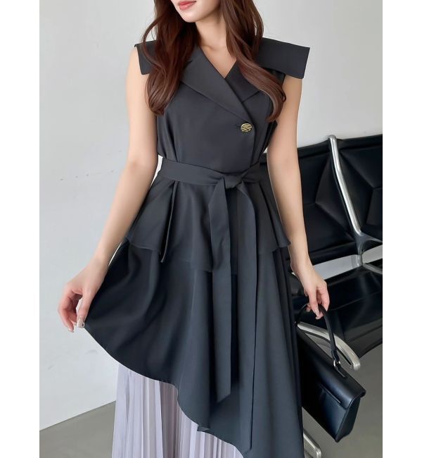 dazzlin「【復刻】アシメプリーツトレンチワンピース」|ワンピース|