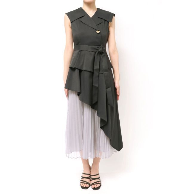 dazzlin「【復刻】アシメプリーツトレンチワンピース」|ワンピース|