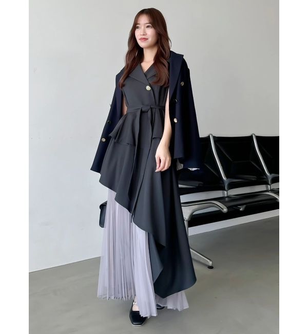 dazzlin「【復刻】アシメプリーツトレンチワンピース」|ワンピース|