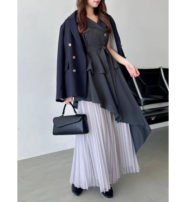 dazzlin「【復刻】アシメプリーツトレンチワンピース」|ワンピース|