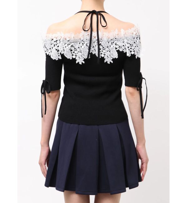 dazzlin「レースオフショルニットトップス」|ニット・セーター|