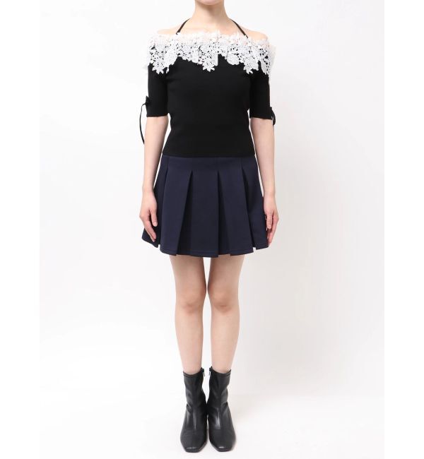 dazzlin「レースオフショルニットトップス」|ニット・セーター|