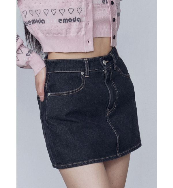 EMODA「デニムマイクロスカート」|スカート|インディゴ