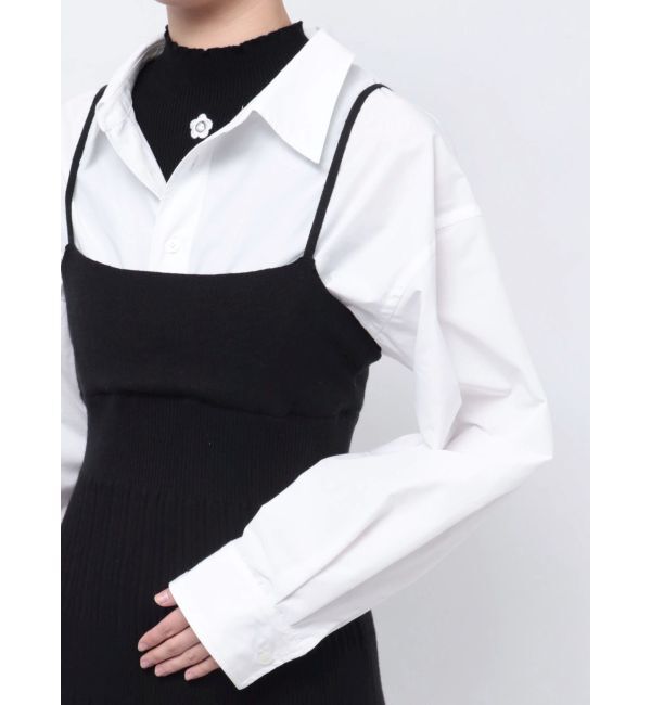 MERCURYDUO「【MARY QUANTコラボ】シャツドッキングニットワンピース」|ワンピース|