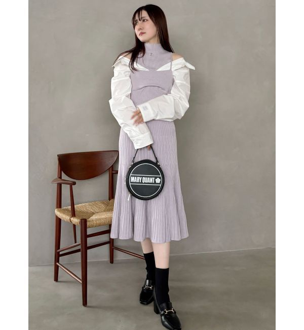 MERCURYDUO「【MARY QUANTコラボ】シャツドッキングニットワンピース」|ワンピース|