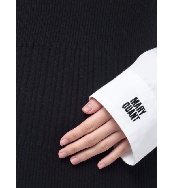 MERCURYDUO「【MARY QUANTコラボ】シャツドッキングニットワンピース」|ワンピース|