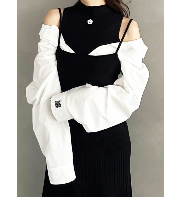 MERCURYDUO「【MARY QUANTコラボ】シャツドッキングニットワンピース」|ワンピース|