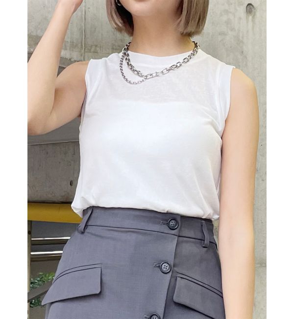 MURUA「セミシアーノースリカットトップス」|Tシャツ・カットソー|ホワイト