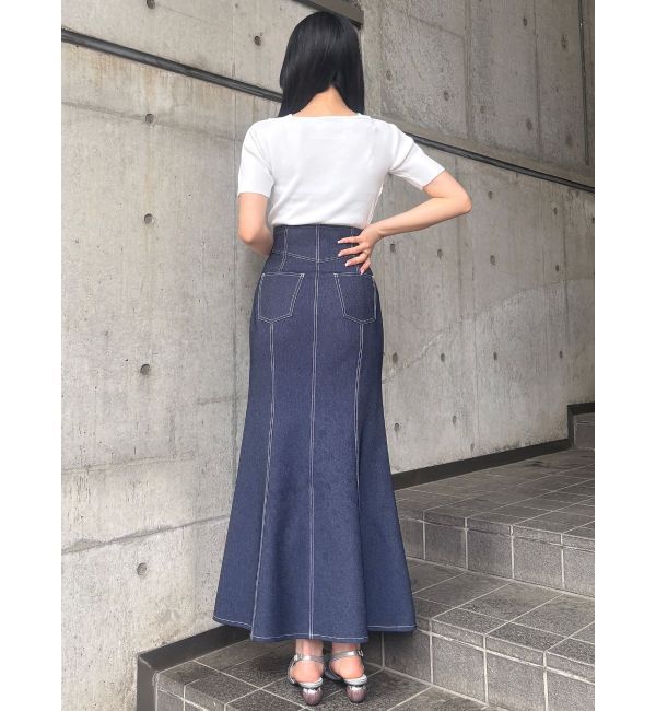 MURUA「デニムライクステッチスカート」|スカート|