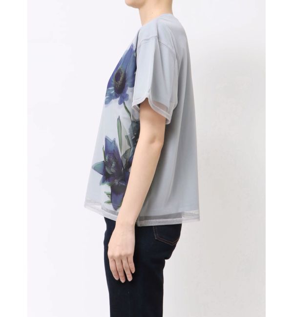 MURUA「【MURUA&times;STAYFLOWER】チュールドッキングフラワーTシャツ」|Tシャツ・カットソー|