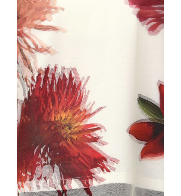 MURUA「【MURUA&times;STAYFLOWER】チュールドッキングフラワーTシャツ」|Tシャツ・カットソー|