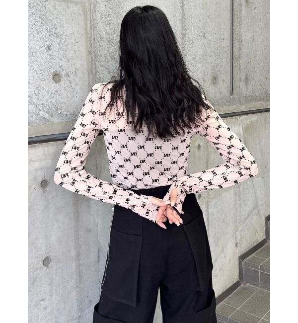 MURUA「フロッキーモノグラムシアートップス」|Tシャツ・カットソー|