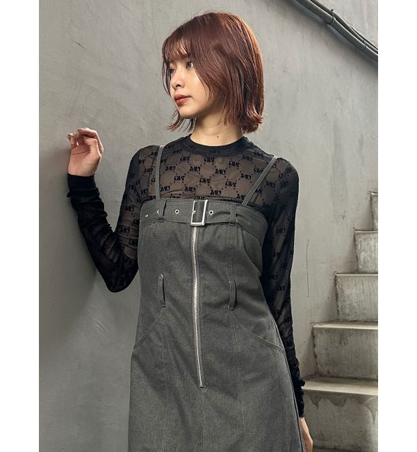 MURUA「フロッキーモノグラムシアートップス」|Tシャツ・カットソー|