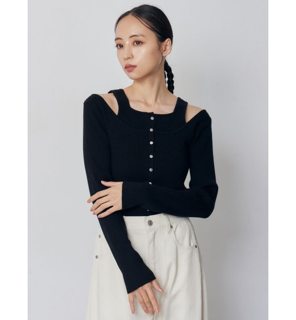 MURUA「フロントボタンデザインニット」|ニット・セーター|