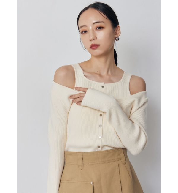 MURUA「フロントボタンデザインニット」|ニット・セーター|