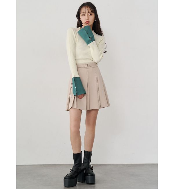 MURUA「ダブルプリーツミニスカート【セット販売対象】」|スカート|