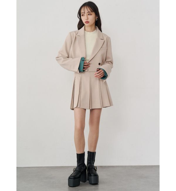 MURUA「ダブルプリーツミニスカート【セット販売対象】」|スカート|