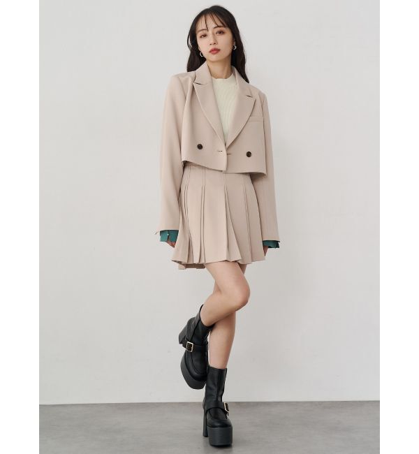 MURUA「ダブルプリーツミニスカート【セット販売対象】」|スカート|