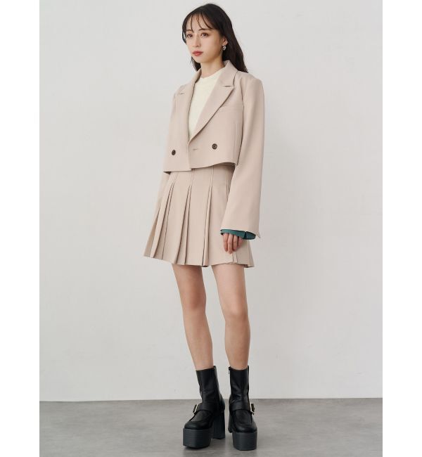 MURUA「ダブルプリーツミニスカート【セット販売対象】」|スカート|