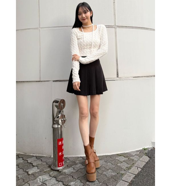 MURUA「ダブルプリーツミニスカート【セット販売対象】」|スカート|