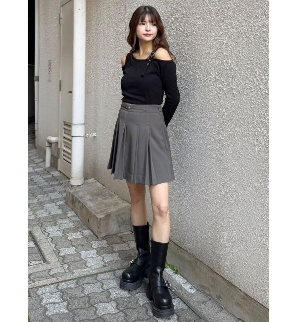 MURUA「ダブルプリーツミニスカート【セット販売対象】」|スカート|