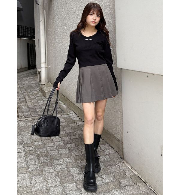 MURUA「ダブルプリーツミニスカート【セット販売対象】」|スカート|