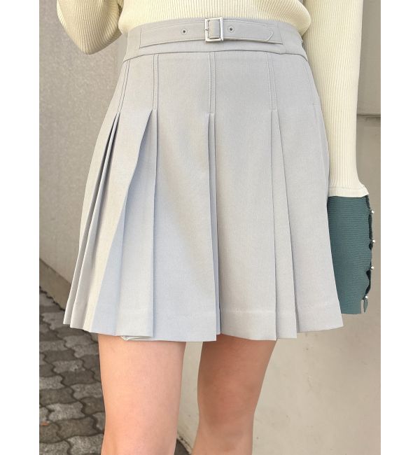 MURUA「ダブルプリーツミニスカート【セット販売対象】」|スカート|ミントグリーン