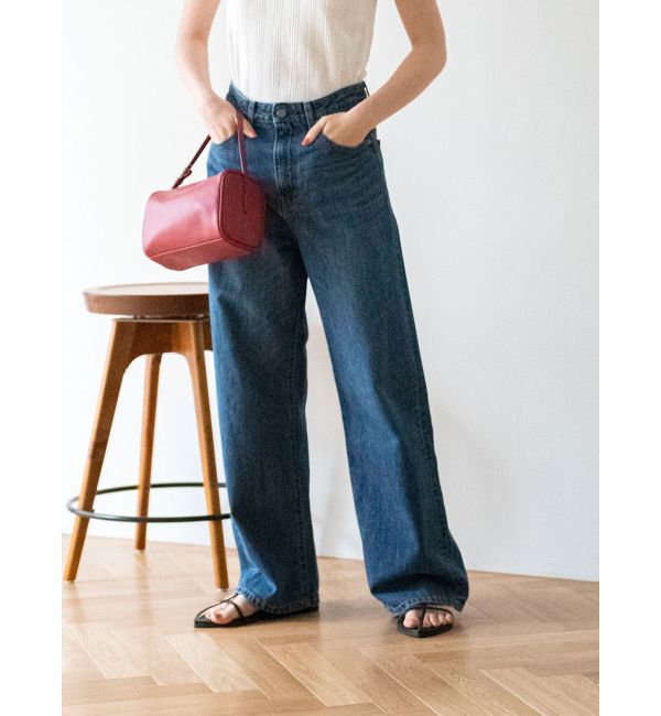 Ungrid「ハイウエストオーガニックコットンルーズデニム」|デニム|