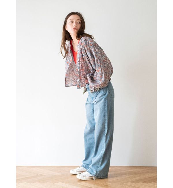 Ungrid「ハイウエストオーガニックコットンルーズデニム」|デニム|