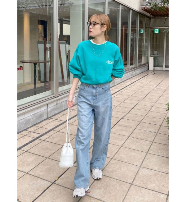 Ungrid「ハイウエストオーガニックコットンルーズデニム」|デニム|