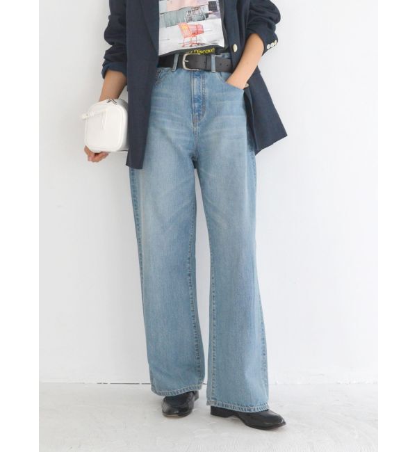 Ungrid「ハイウエストオーガニックコットンルーズデニム」|デニム|