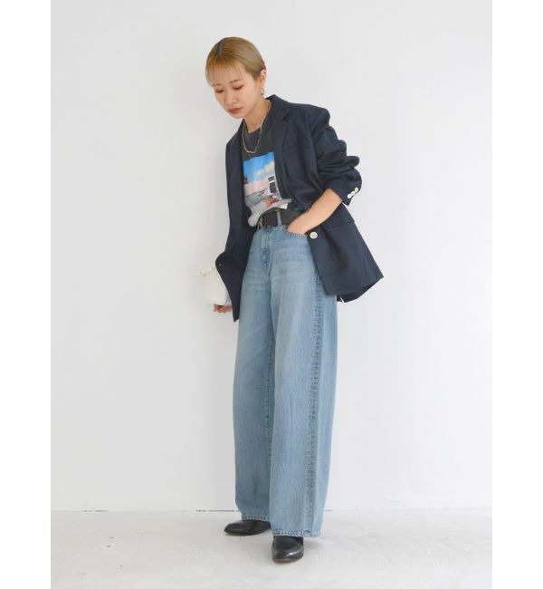 Ungrid「ハイウエストオーガニックコットンルーズデニム」|デニム|