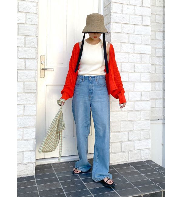 Ungrid「ハイウエストオーガニックコットンルーズデニム」|デニム|