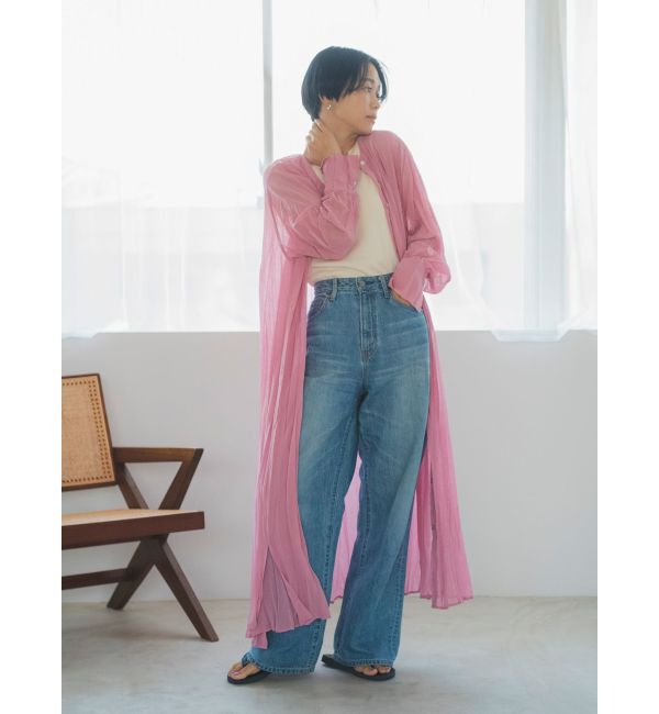 Ungrid「ハイウエストオーガニックコットンルーズデニム」|デニム|