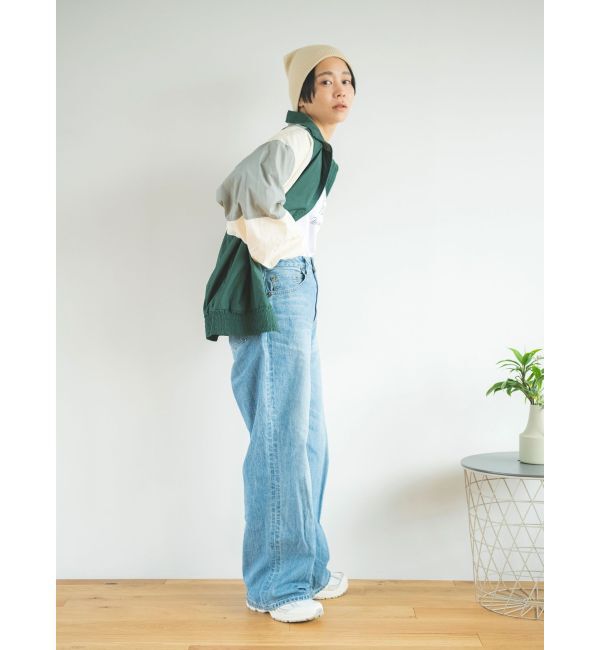 Ungrid「ハイウエストオーガニックコットンルーズデニム」|デニム|