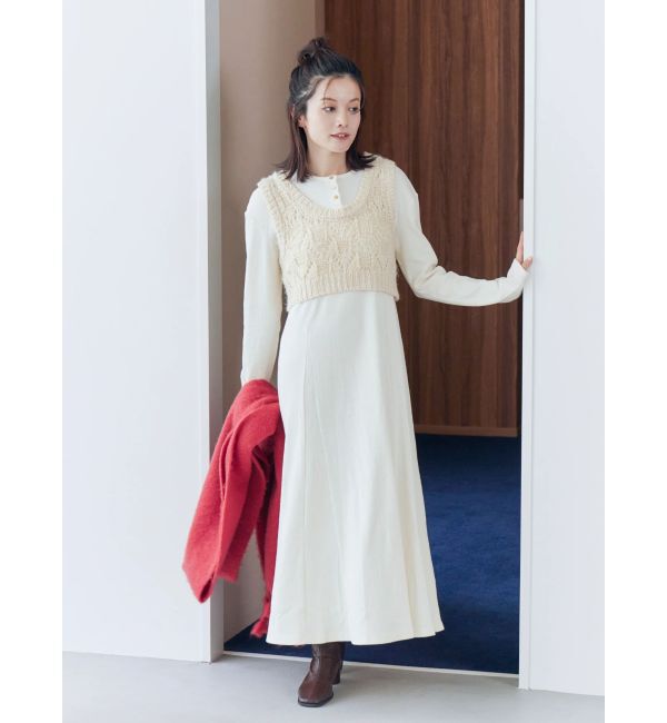 Ungrid「ニットレイヤードワンピース」|ワンピース|