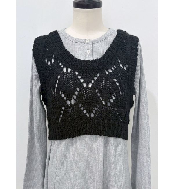 Ungrid「ニットレイヤードワンピース」|ワンピース|