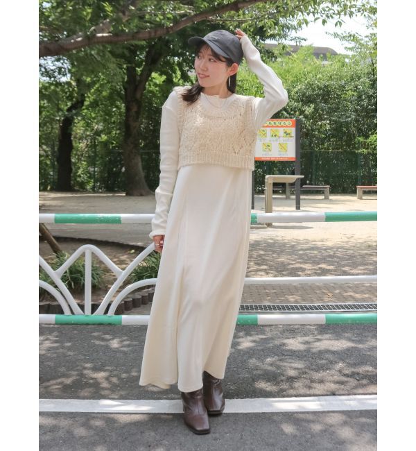 Ungrid「ニットレイヤードワンピース」|ワンピース|