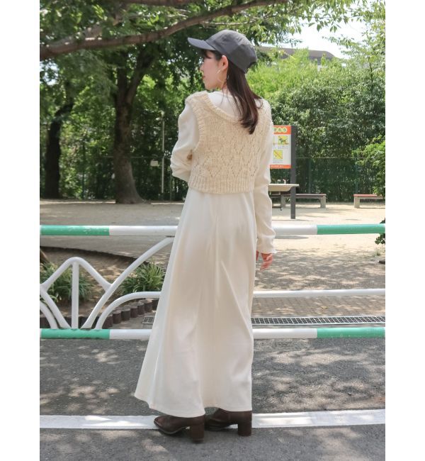 Ungrid「ニットレイヤードワンピース」|ワンピース|