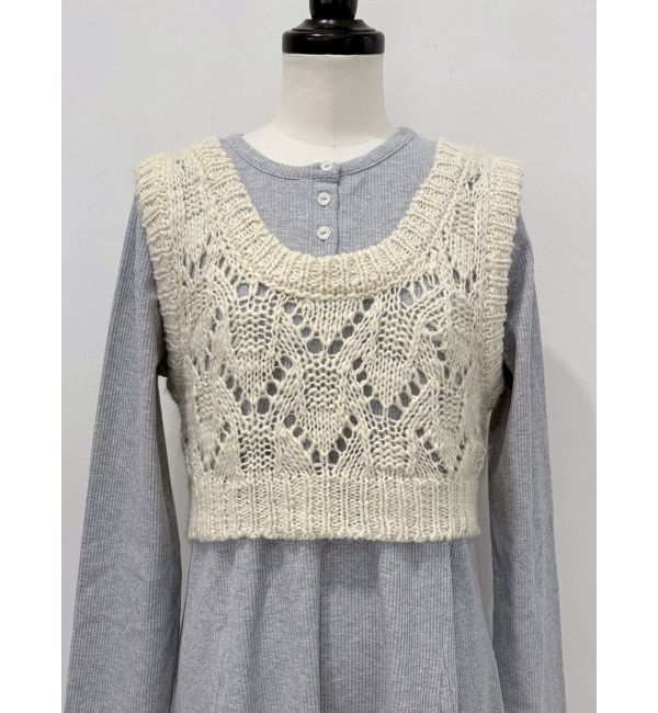 Ungrid「ニットレイヤードワンピース」|ワンピース|