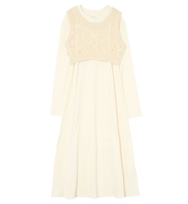 Ungrid「ニットレイヤードワンピース」|ワンピース|
