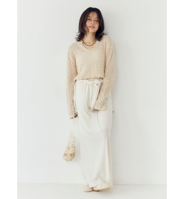 Ungrid「カシミヤ混アイラインスカート」|スカート|