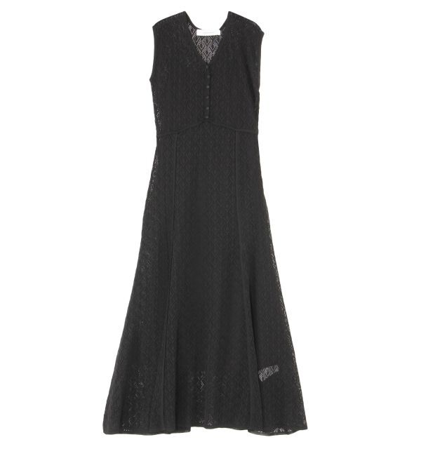 LAGUNAMOON「レース編みパイピングニットワンピース」|ワンピース|