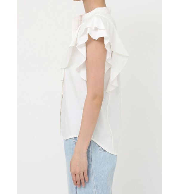 LAGUNAMOON「フリルピンタックノースリーブブラウス」|シャツ・ブラウス|