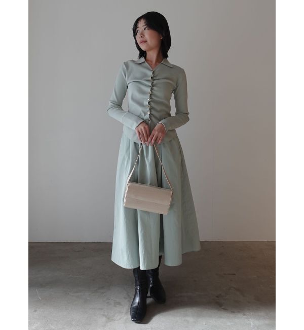 LAGUNAMOON「ギャザーデザインニット&times;スカートセットアップ」|ワンピース|